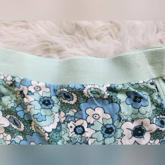 Kate Quinn Aqua Mod Floral Ringer Tee and Retro Shorts set size 5 - Picture 4 of 5